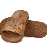 ALVIERO MARTINI - N. 36 Ciabatte Stampa Geo e Logo Iconico, Beige